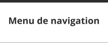 Menu de navigation